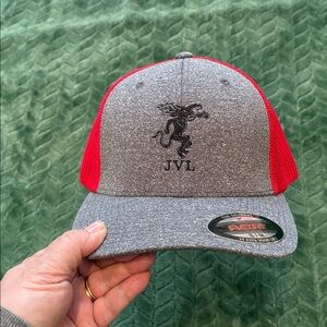 FIREBALL Whiskey Hat Cap Red Gray New Flexfit S/M